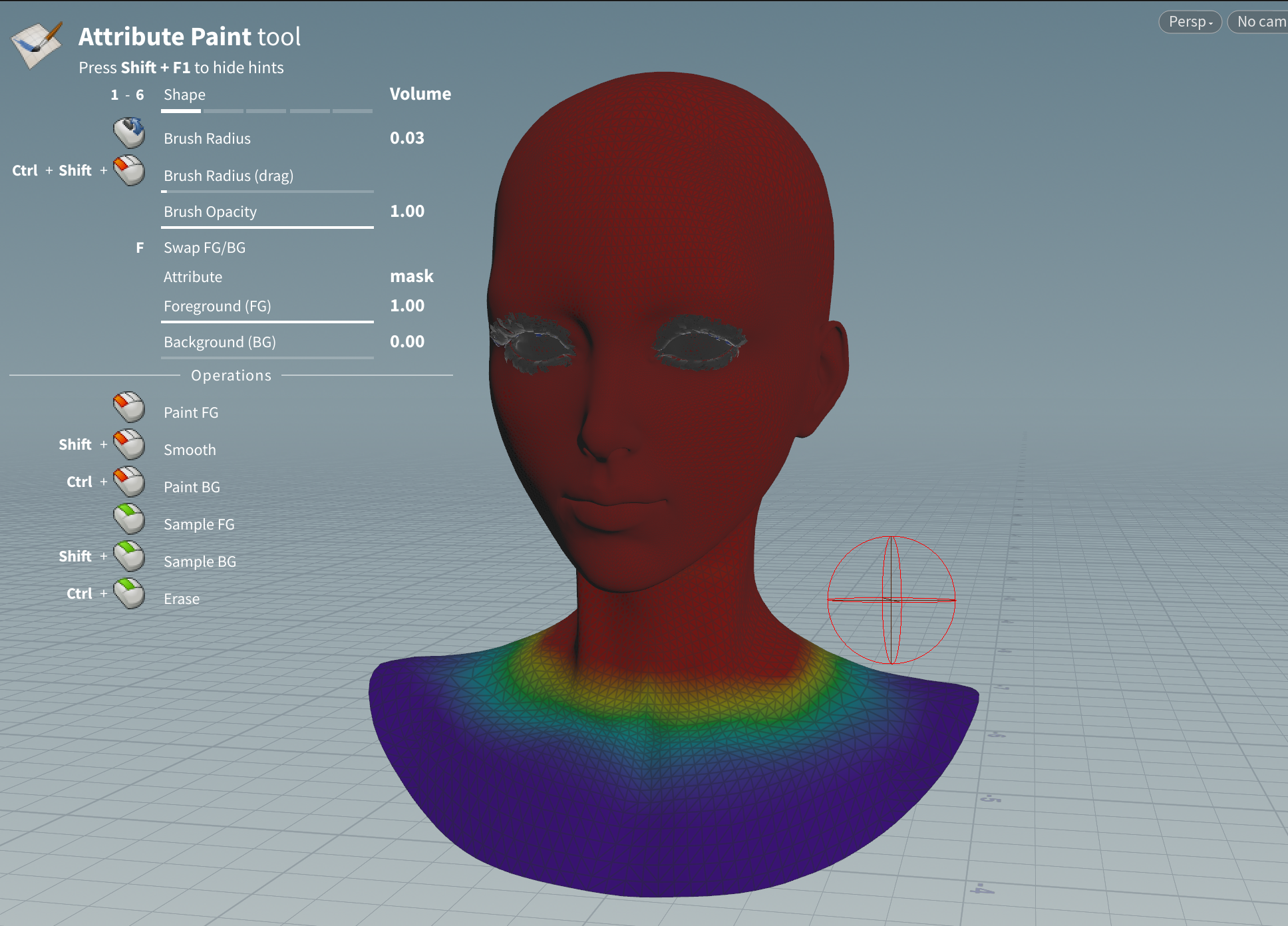 Paining a blend mask where BlendShapes should take over from PointDeform.