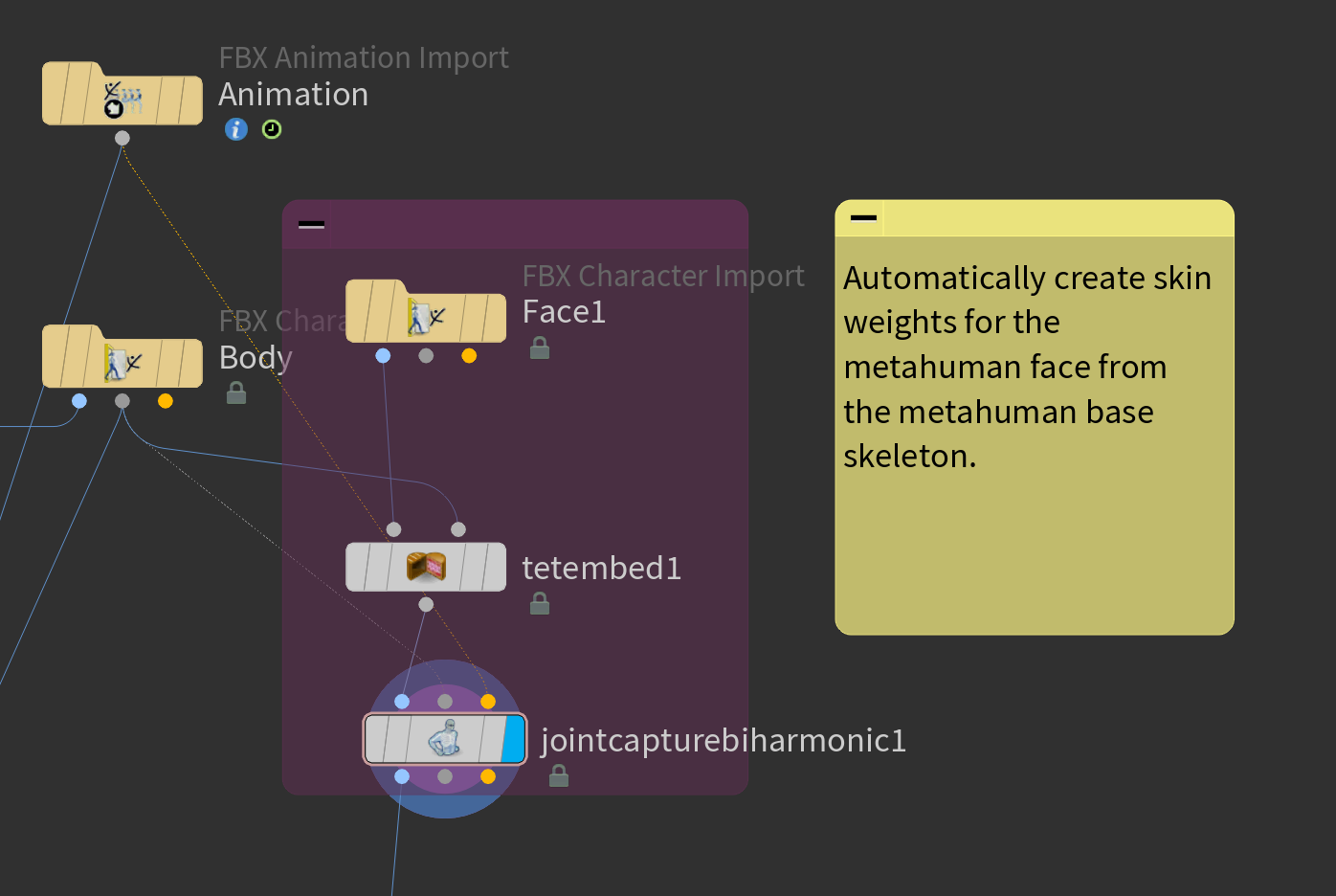 Nodes to automatically capture the weights.