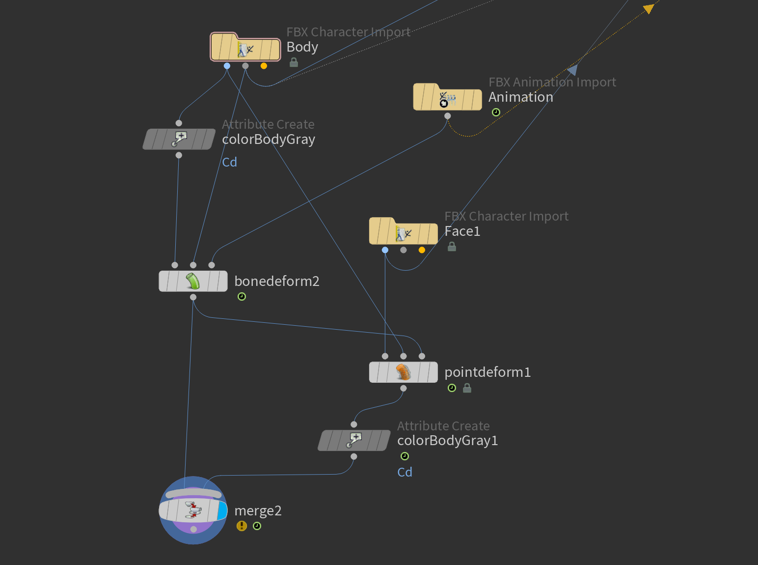 Simple set up for Houdini’s PointDeform node.