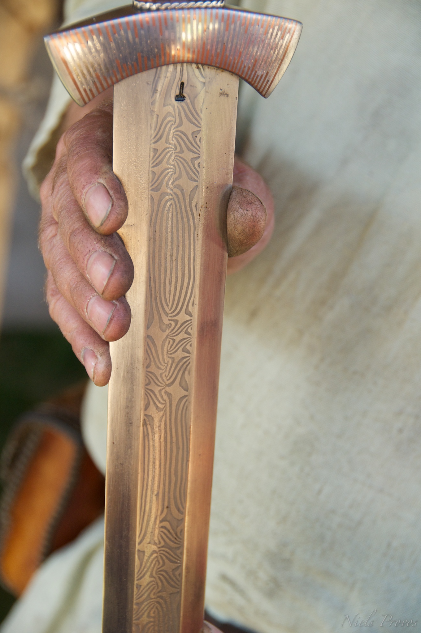 Pattern-welded sword blade by Ejvind Nørgård